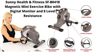 SF-B0418 Magnetic Mini Exercise Bike with Digital Monitor and 8 Level Resistance