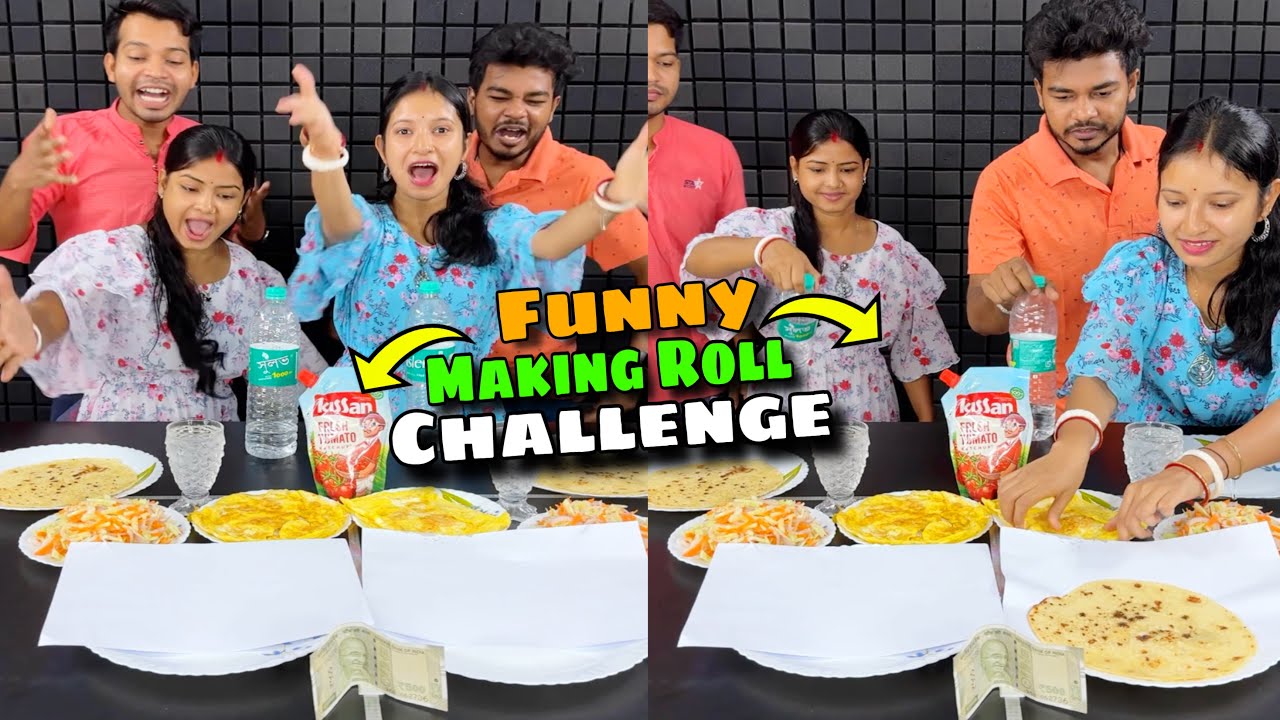 Egg Roll Making Win Money Funny Challenge With Family