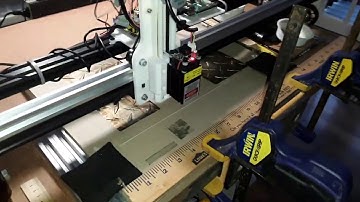 MiniFR -- First laser run with new X-carriage and Z-axis