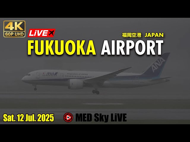 🟢4K60p LiVE Fukuoka (Japan) Airport Plane Spotting✈️7/12福岡