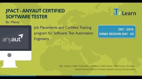 AnyAut Orientation Session Demo Day 02 For Software Test Engineers