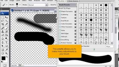 How to use the Brush and Pencil tools in PhotoShop