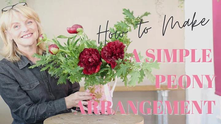 How to make a simple foam free flower arrangement with gorgeous seasonal Peonies.