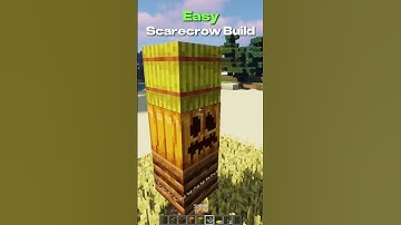 Easy Scarecrow Build Hack #minecraft #gaming #2024 #shorts
