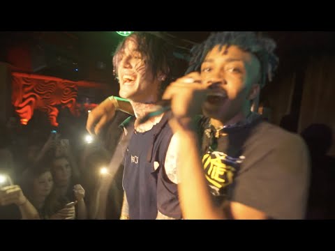 Lil Peep & Lil Tracy - white wine + white tee (live in Sacramento, CA - May 4, 2017)