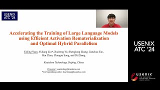 USENIX ATC '24 - Accelerating the Training of Large Language Models using Efficient Activation...