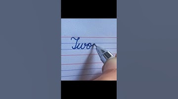 Write "Two" in cursive writing #cursivewriting #two