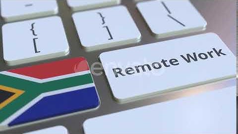 Remote Work Text and Flag of South Africa on the Keyboard | Motion Graphics - Envato elements