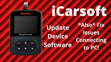 iCarsoft | Updating device software and fixing failure to connect to PC