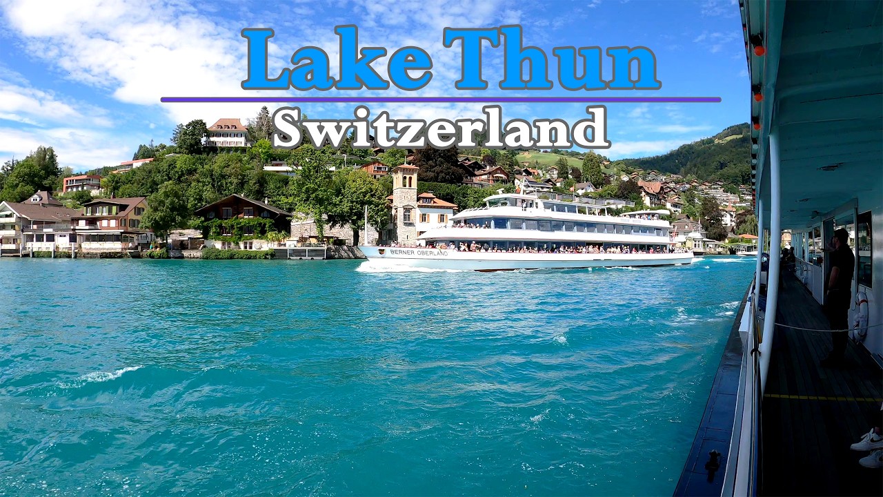 Lake Thun In Switzerland 🇨🇭 | Scenic Boat Tour in Crystal-Clear 4K