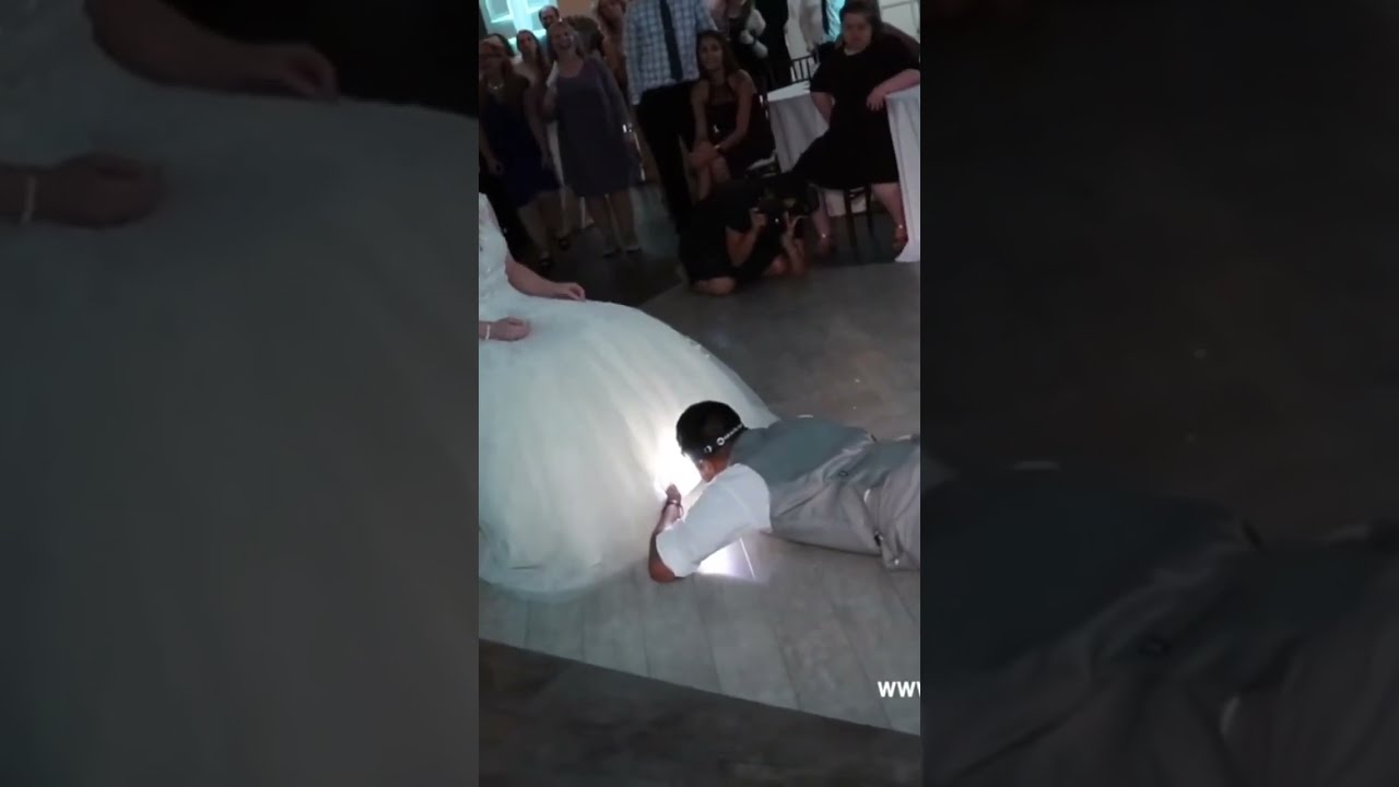 Groom Uses HEADLAMP To Remove Garter 