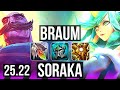 BRAUM & Lucian vs SORAKA & Varus (SUP) | 3/3/28 | KR Master | 25.22
