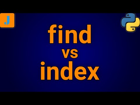 Python find vs index