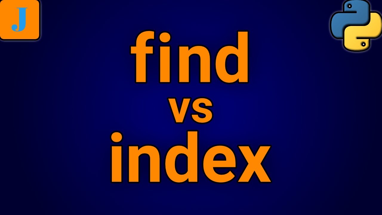 Python find vs index - YouTube