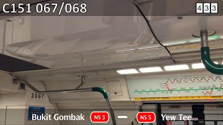 Information [Planned ATPM][SMRT] KHI C151 ~ 067/068 NS3 Bukit Gombak → NS5 Yew Tee Update