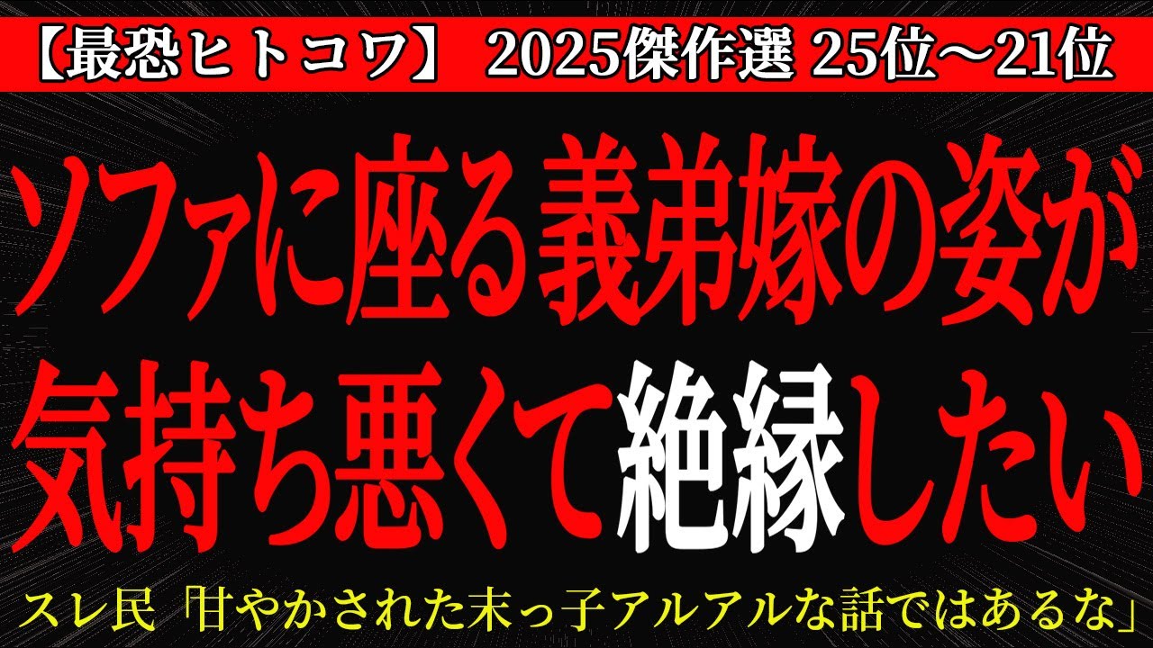 【2025年ベスト】最強人怖まとめ 25位～21位【作業用・睡眠用・4時間半】