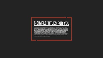 Minimal Titles Motion Graphics Templates