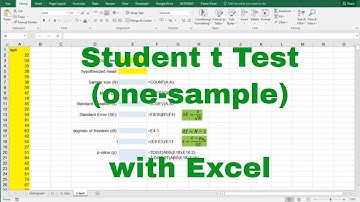 Excel - one sample Student
