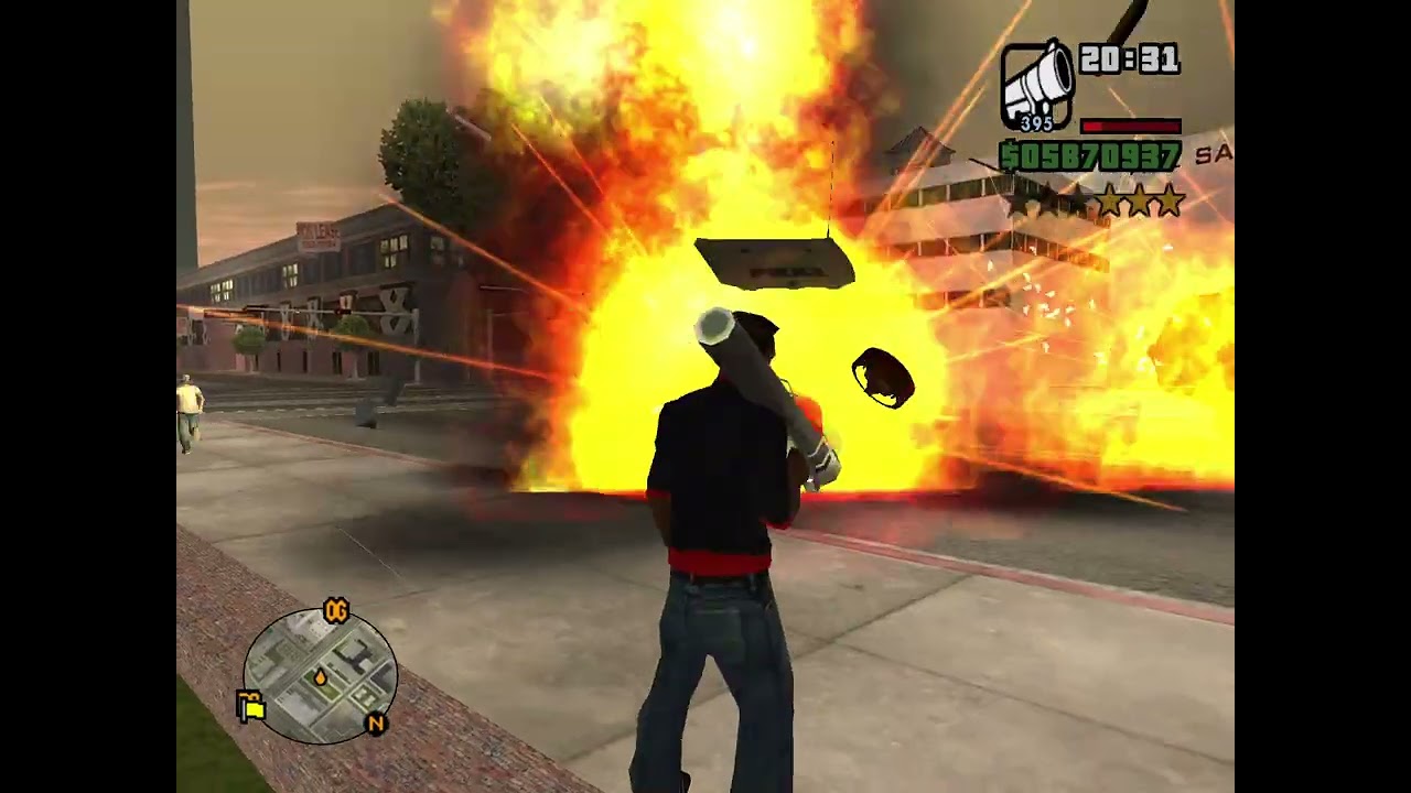 police vehicle blasting with gta San Andreyas