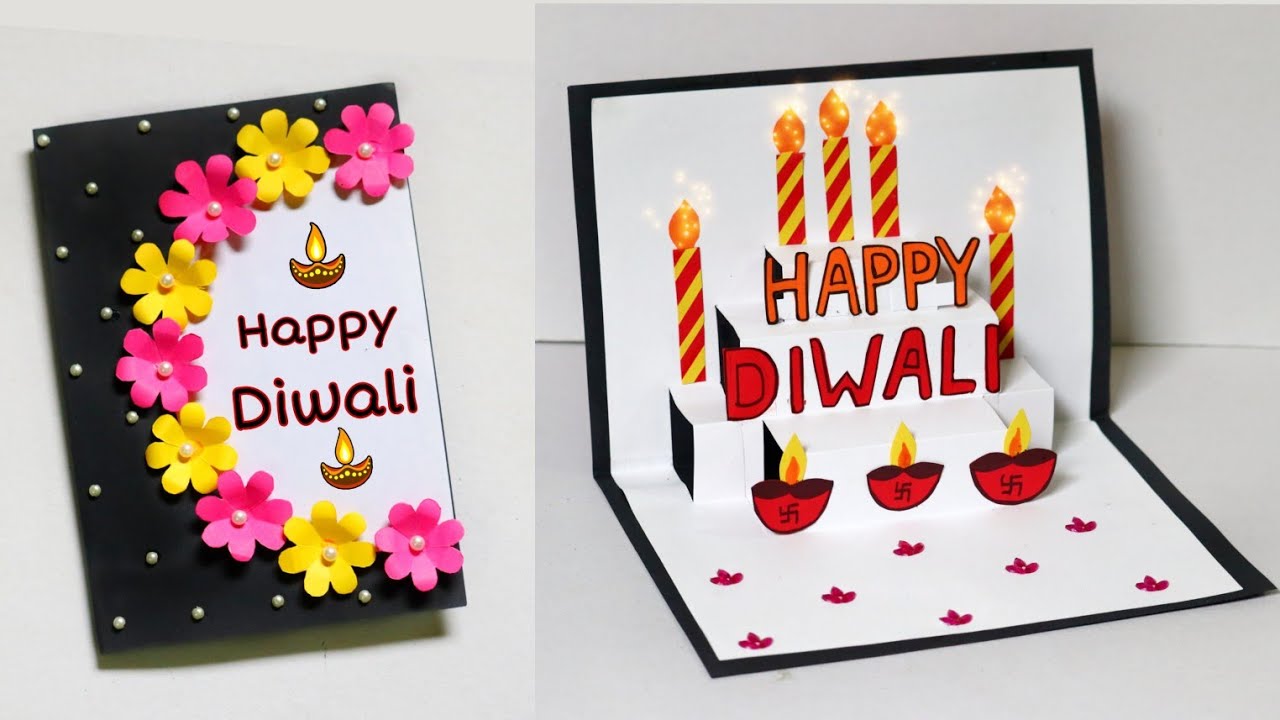 Diwali Card Making Competition easy | Diwali Card drawing Easy ...