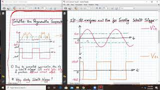 Inverting Schmitt Trigger Analysis using equations