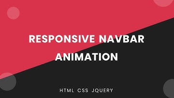 Responsive Menu Animation Using HTML CSS and JQuery