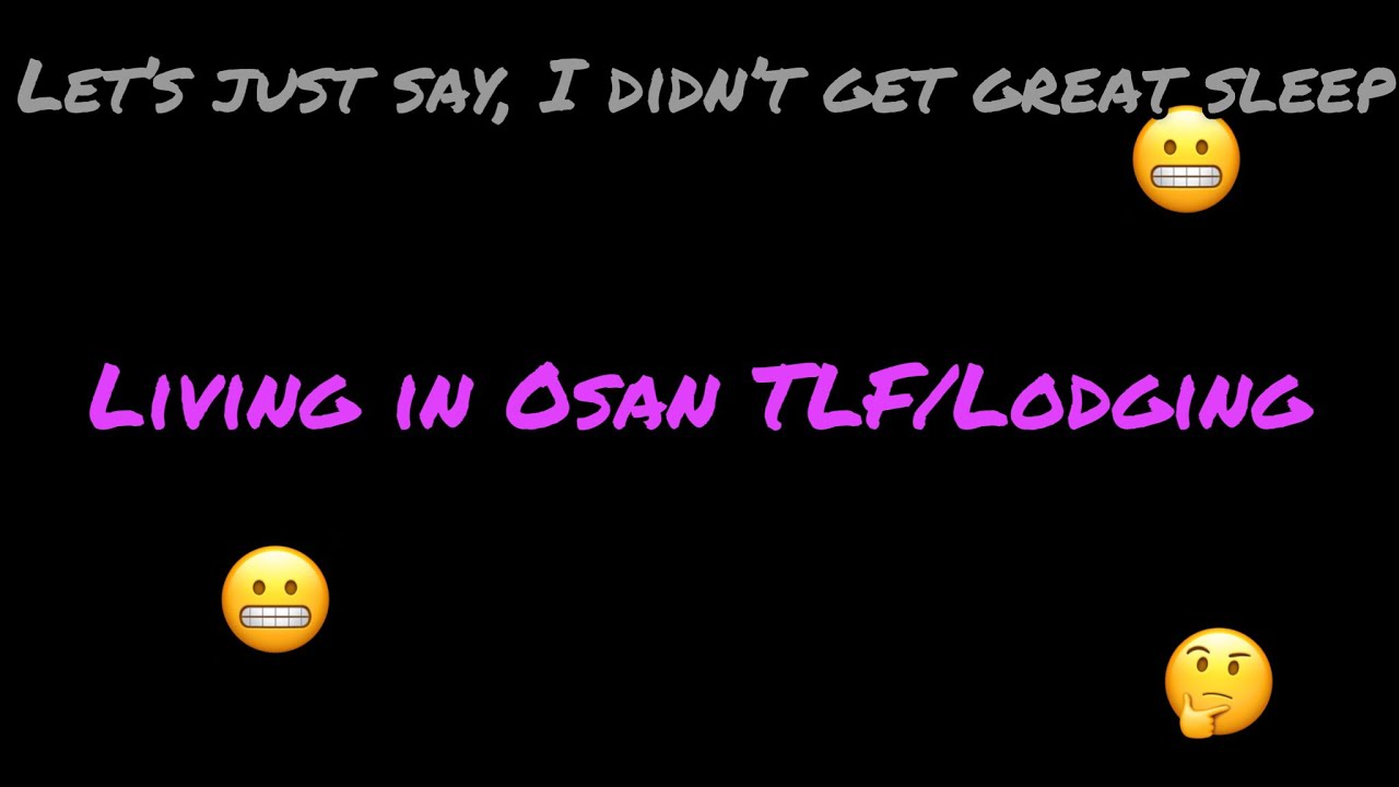 Osan Air Base TLF/Lodging Tour