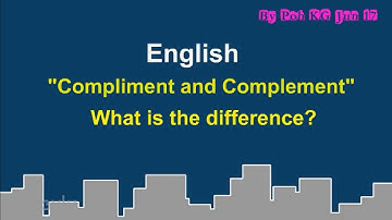 English words: Complement vs Compliment