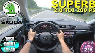 2021 Skoda Superb Combi 2.0 TDI SCR 4x4 200 PS TOP SPEED AUTOBAHN DRIVE POV