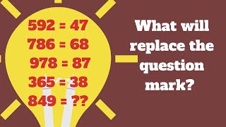 592=47 786=68 978=87 365=38 849=?? what will replace the question mark?? Reasonoing Tricks||