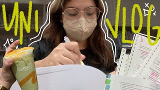 uni vlog (dlsau) 🍵 | realistic days in campus, reviewing for exams, trying out matcha latte