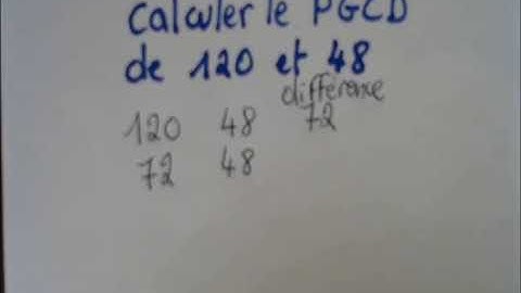 PGCD et algorithme des soustractions successives