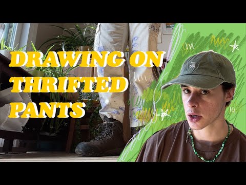 Drawing on Thrifted Pants