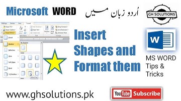 How to Insert Shapes and Format them in MS Word