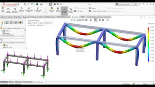 Steel Structure design and analysis  |Solidworks Simulation 165