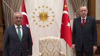 Cumhurbaşkanı Erdoğan, DSP Genel Başkanı Aksakal’ı kabul etti