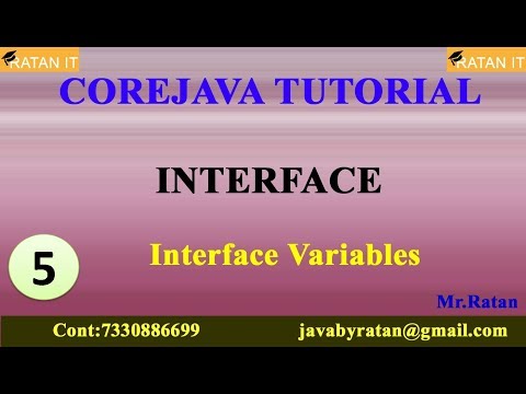 Core Java Tutorial || Interface || Video -5 || Interface Variables || By Ratan Sir