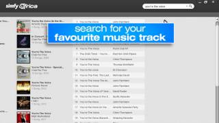 How to search for music using the simfy africa desktop player screenshot 5