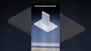 tapered footing design in Autocad 3D #bridge #autocad