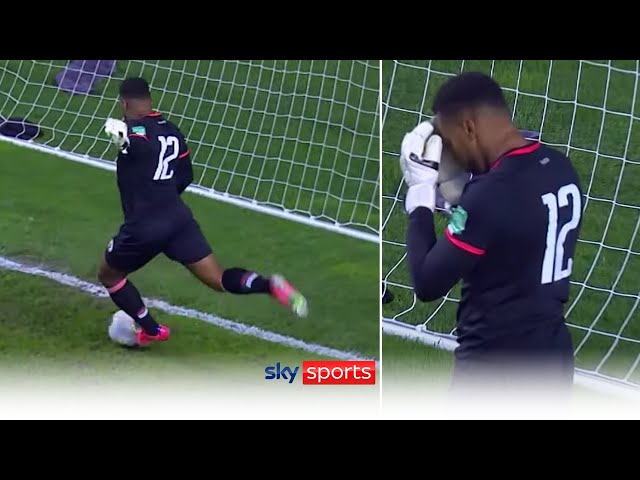 The CRAZIEST own goal ever?! 🤯 | Haiti’s goalkeeper hands Canada the lead after blunder! class=