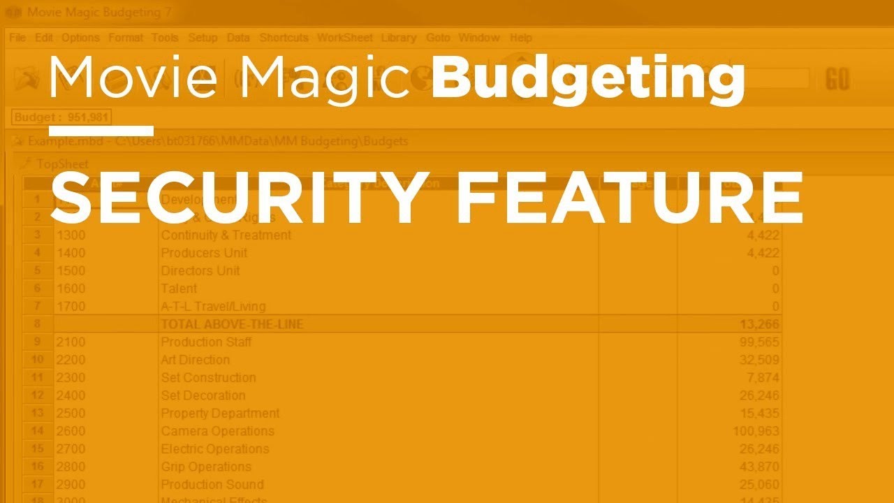 Legacy Movie Magic Budgeting - Security Feature - YouTube