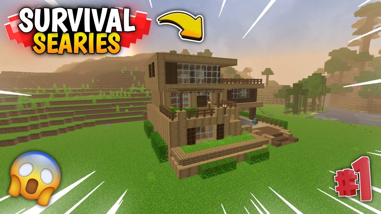 Minecraft PE Survival Series Ep 1 in Hindi 1.21 | Made op Survival Base ...