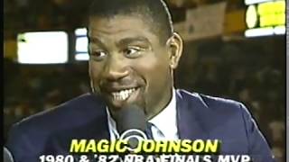 NBA - 1986 -  CBS  At The Half - NBA Finals Game 2 - Rockets Vs Celtics - Profile Of Akeem Olajuwon