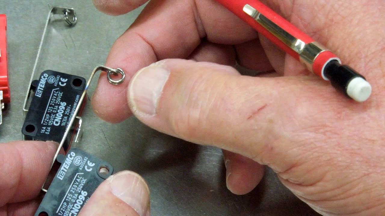Micro Switch Modified For Pull Cord Operation