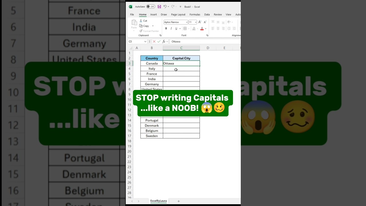 Geography data in Excel! 