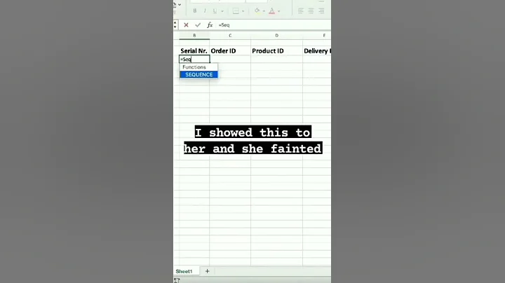 Sequence in Excel | Excel Tricks | How's That Tech #shorts