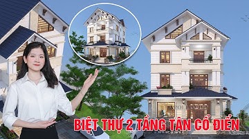Chiêm ngưỡng Biệt thự mái thái 3 tầng đơn giản, hiện đại