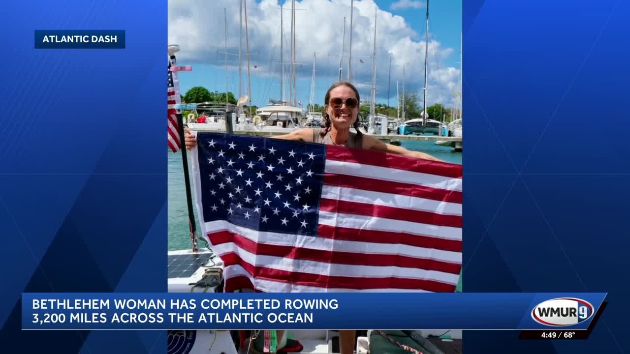 Bethlehem woman completes rowing journey across Atlantic Ocean - YouTube