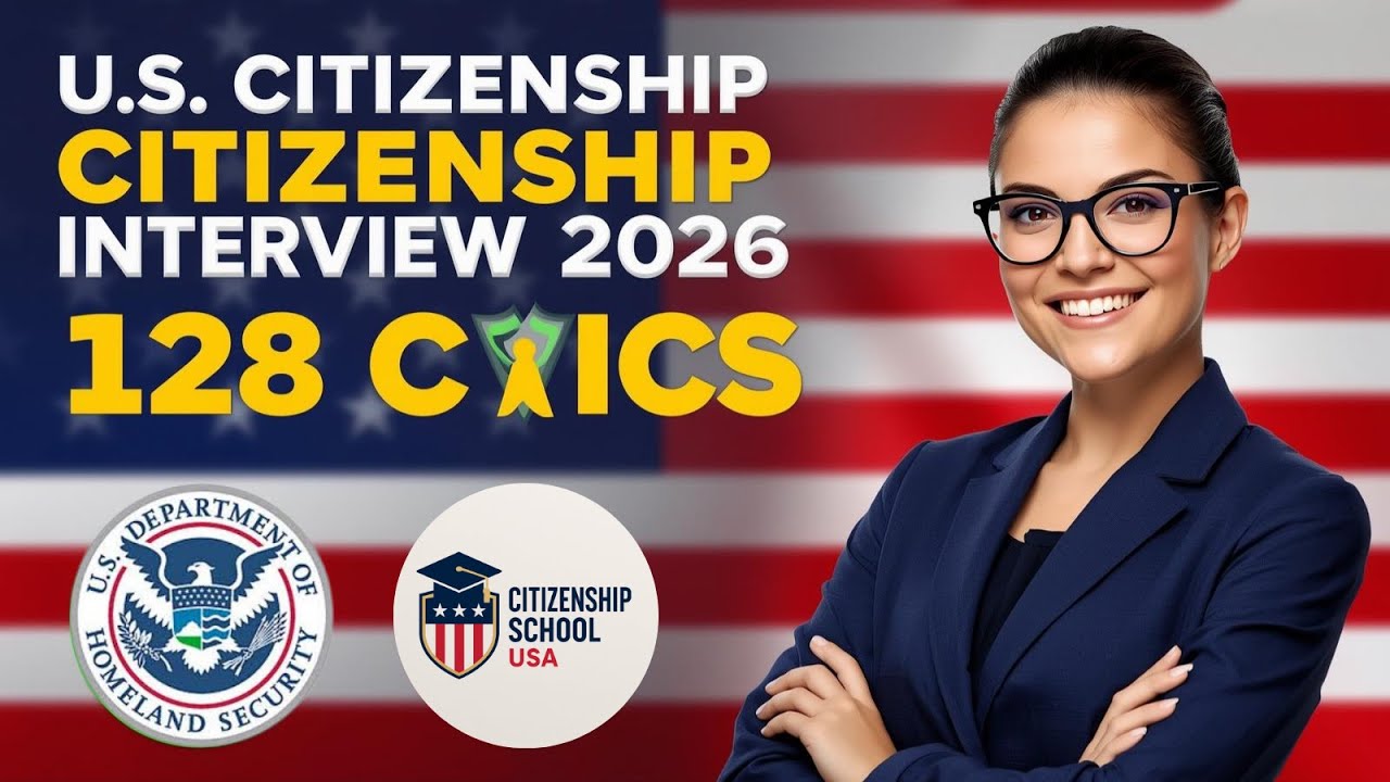 USCIS 128 Civics Questions and SIMPLE Answers | 2026 Civics Test US Naturalization | 2X | 
