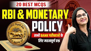 Banking Awareness | RBI & Its Monetary Policy | Best 20 MCQs | By Sushmita Mam
